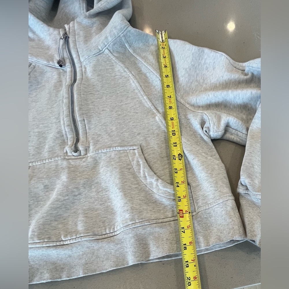Lululemon Scuba Oversized Half Zip Hoodie Heathered Core Light Grey XS/S LW3DUSS - Picture 13 of 14